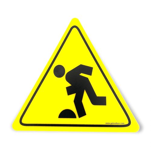 TRIPPING HAZARD' FLOOR SYMBOL 500mm