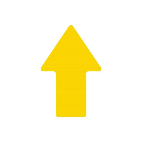 FLOOR SIGN STRAIGHT ARROW YELLOW