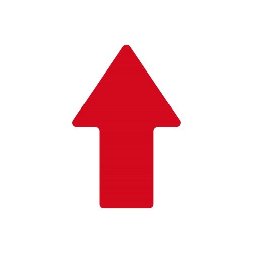 FLOOR SIGN STRAIGHT ARROW RED