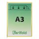 Bemutatótábla A3, sárga, álló, felül nyitott