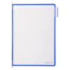 Display board A4, blue, upright, opening on the top