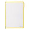 Display board A4, yellow, upright, opening on the top