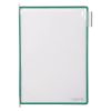 Display board A4, green, upright, opening on the top