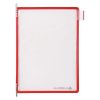 Display board A5, red, upright, opening on the top