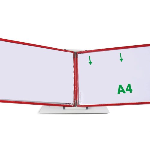 Display board A4, red, horizontal, opening on the top