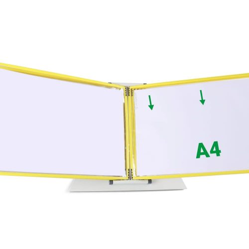 Display board A4, yellow, horizontal, opening on the top