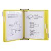 Wall mounted holder A4 steel + 10 yellow display boards