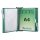 Wall mounted holder A4 steel + 10 green display boards