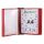 Wall mounted holder A4  stainless steel + 10 waterproof display boards, red