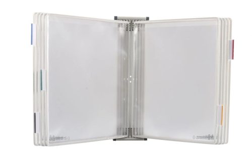 Sterifold wall holder, metal, A4, + 10 display boards, white