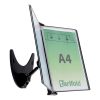 3D table stand, metal + 5 display boards, black