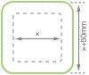 GEToolbox® Quadrant shape 'ExtraLife floor marking' protected film 50 mm