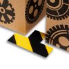 GEToolbox® T Shape Flexible Floor marking  50 mm YELLOW-RED