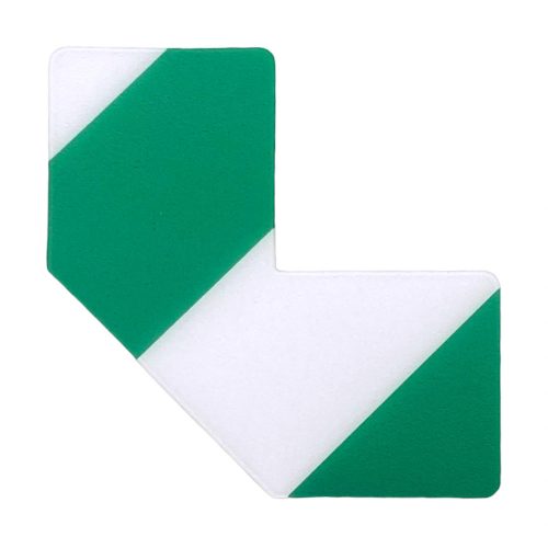 GEToolbox® L Shape Flexible Floor marking  100 mm WHITE-GREEN