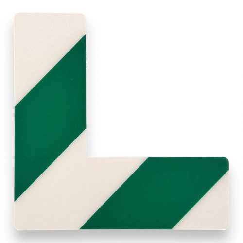 GEToolbox® L Shape Long Massive Floor Marking 50mm WHITE-GREEN