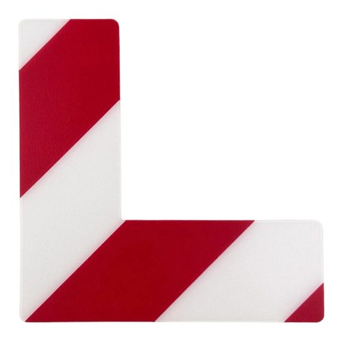 GEToolbox® Long L Shape Flexible Floor marking  75 mm WHITE-RED