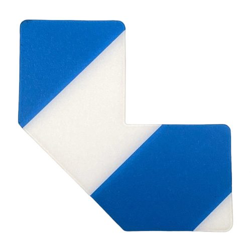 GEToolbox® L Shape Massive Floor Marking 50 mm WHITE-BLUE