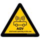 "WARNING! AGV TRUCKS OPERATING IN THIS AREA!" FLOOR SIGN 300 mm