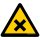 "WARNING!  HARMFUL OR IRRITANT SUBSTANCE" FLOOR SIGN 300 mm