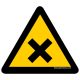 "WARNING!  HARMFUL OR IRRITANT SUBSTANCE" FLOOR SIGN 500 mm