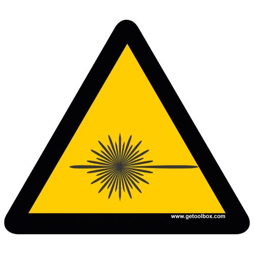 WARNING OF LASER BEAM' FLOOR SIGN 300 mm