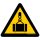 WARNING OF SUSPENDED LOADS'  floor signs 300 mm