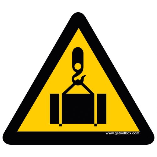 WARNING OF SUSPENDED LOADS'  floor signs 300 mm