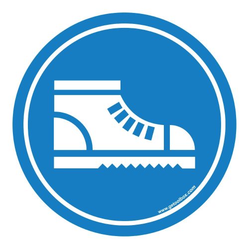 "SAFETY SHOES" FLOOR SIGN 500 mm