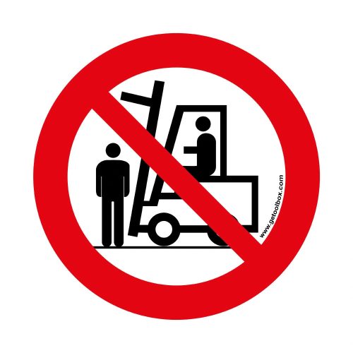 DO NOT STAND UNDER A LIFTED LOAD!' FLOOR SIGN 500 mm