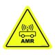 "WARNING! AMR TRUCKS OPERATING IN THIS AREA!' FLOOR SIGN 300 mm